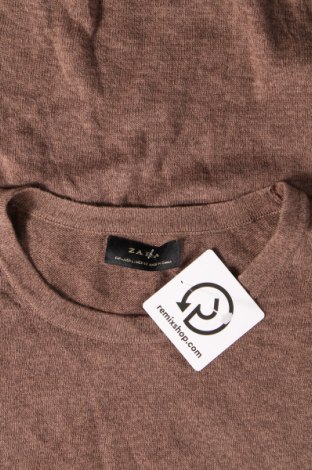 Дамски пуловер Zara, Размер L, Цвят Кафяв, Цена 29,15 лв.