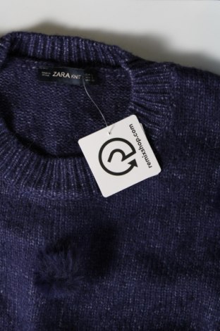 Γυναικείο πουλόβερ Zara Knitwear, Μέγεθος S, Χρώμα Μπλέ, Τιμή 9,19 €