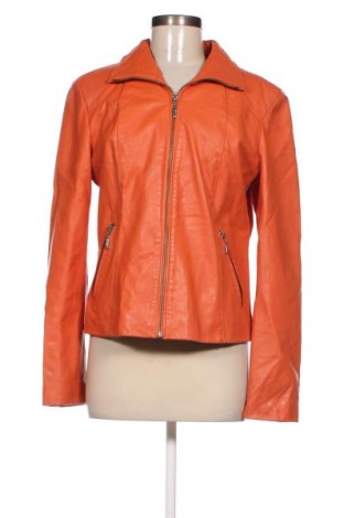 Damen Lederjacke, Größe S, Farbe Orange, Preis 40,95 €