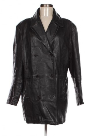 Дамско кожено яке, Размер XXL, Цвят Черен, Цена 107,00 лв.