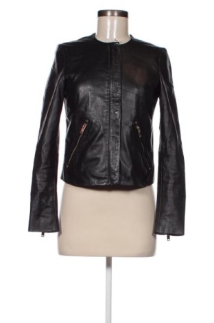 Γυναικείο δερμάτινο μπουφάν Esprit, Μέγεθος XS, Χρώμα Μαύρο, Τιμή 88,45 €