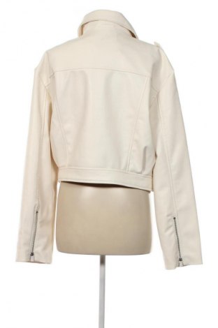 Γυναικείο δερμάτινο μπουφάν Gina Tricot, Μέγεθος L, Χρώμα Λευκό, Τιμή 35,96 €