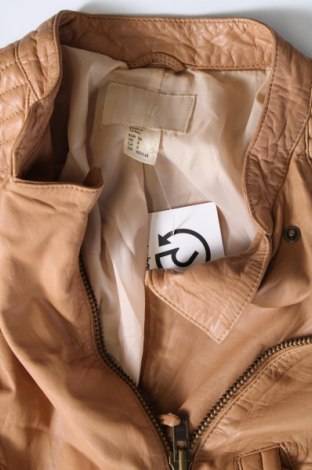 Dámska kožená bunda  H&M, Veľkosť S, Farba Béžová, Cena  33,37 €