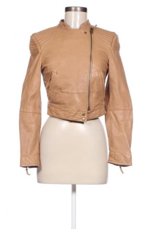 Dámska kožená bunda  H&M, Veľkosť S, Farba Béžová, Cena  33,37 €
