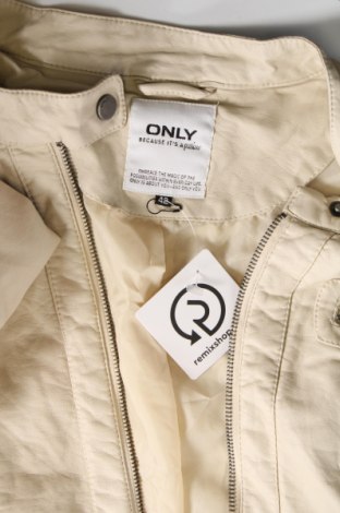 Dámska kožená bunda  ONLY, Veľkosť L, Farba Béžová, Cena  9,75 €
