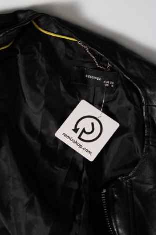 Γυναικείο δερμάτινο μπουφάν Reserved, Μέγεθος XS, Χρώμα Μαύρο, Τιμή 22,99 €
