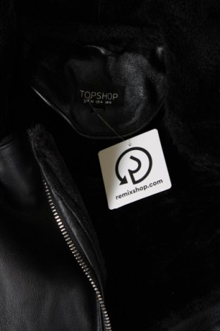 Γυναικείο δερμάτινο μπουφάν Topshop, Μέγεθος S, Χρώμα Μαύρο, Τιμή 15,31 €