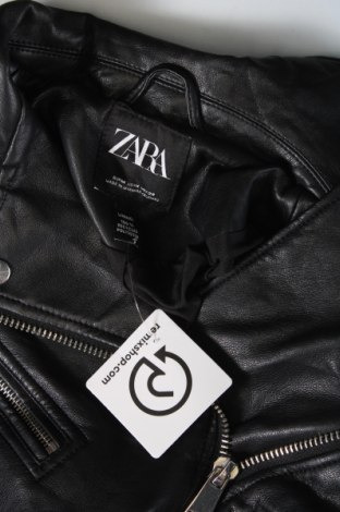 Damen Lederjacke Zara, Größe M, Farbe Schwarz, Preis € 21,40