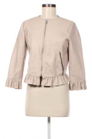 Damen Lederjacke Zara, Größe L, Farbe Beige, Preis € 21,40