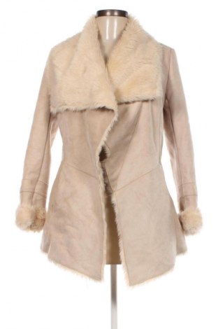 Γυναικείο παλτό Bershka, Μέγεθος S, Χρώμα Εκρού, Τιμή 43,02 €