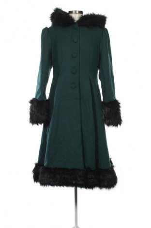 Γυναικείο παλτό Hell Bunny, Μέγεθος M, Χρώμα Πράσινο, Τιμή 51,86 €