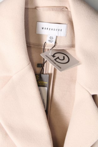Γυναικείο παλτό Warehouse, Μέγεθος M, Χρώμα  Μπέζ, Τιμή 32,16 €