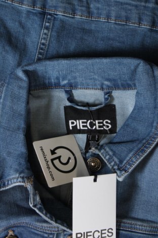 Γυναικείο μπουφάν Pieces, Μέγεθος L, Χρώμα Μπλέ, Τιμή 19,45 €