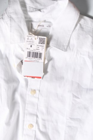 Детска риза Mango, Размер 7-8y/ 128-134 см, Цвят Бял, Цена 15,12 лв.