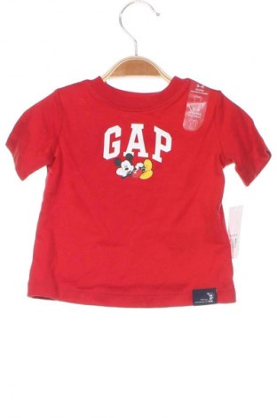 Детска тениска Gap, Размер 3-6m/ 62-68 см, Цвят Червен, Цена 11,00 лв.