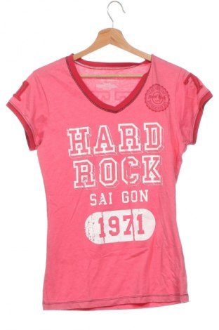 Dziecięcy T-shirt Hard Rock Cafe, Rozmiar 12-13y/ 158-164 cm, Kolor Różowy, Cena 35,95 zł