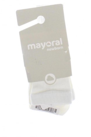 Детски чорапогащник Mayoral, Размер 2-3m/ 56-62 см, Цвят Бял, Цена 17,60 лв.