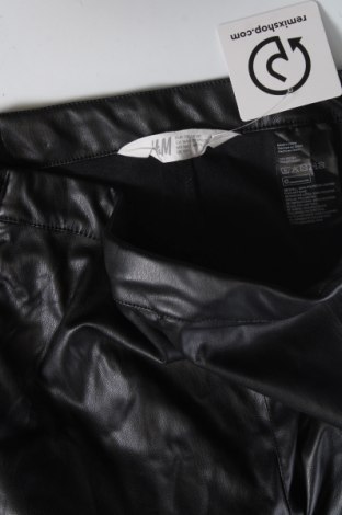 Dziecięce skórzane spodnie H&M, Rozmiar 14-15y/ 168-170 cm, Kolor Czarny, Cena 27,54 zł