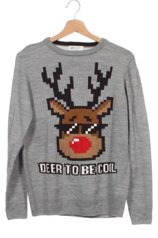 Детски пуловер H&M, Размер 12-13y/ 158-164 см, Цвят Сив, Цена 9,69 лв.