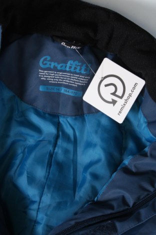 Dětská bunda pro zimní sporty  Graffiti, Velikost 14-15y/ 168-170 cm, Barva Modrá, Cena  456,00 Kč