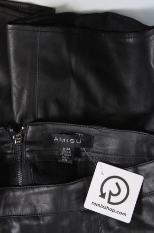 Δερμάτινη φούστα Amisu, Μέγεθος XS, Χρώμα Μαύρο, Τιμή 5,88 €