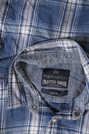 Мъжка риза Angelo Litrico, Размер M, Цвят Син, Цена 14,50 лв.