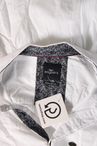 Ανδρικό πουκάμισο Engbers, Μέγεθος M, Χρώμα Λευκό, Τιμή 17,01 €