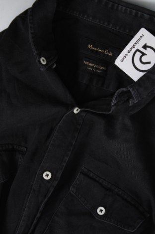 Мъжка риза Massimo Dutti, Размер M, Цвят Черен, Цена 30,25 лв.