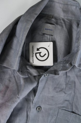 Ανδρικό πουκάμισο Montego, Μέγεθος L, Χρώμα Γκρί, Τιμή 9,87 €