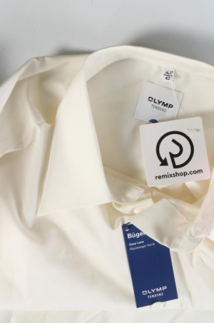 Ανδρικό πουκάμισο Olymp, Μέγεθος L, Χρώμα Λευκό, Τιμή 42,19 €