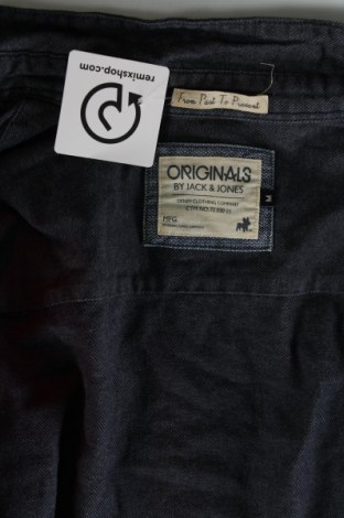 Ανδρικό πουκάμισο Originals By Jack & Jones, Μέγεθος M, Χρώμα Γκρί, Τιμή 10,52 €