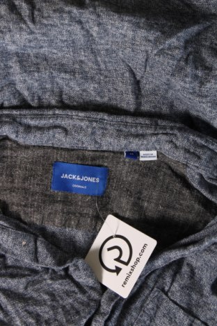Herrenhemd Originals By Jack & Jones, Größe M, Farbe Blau, Preis 11,83 €