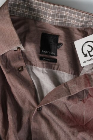 Мъжка риза Riccovero, Размер M, Цвят Кафяв, Цена 17,00 лв.