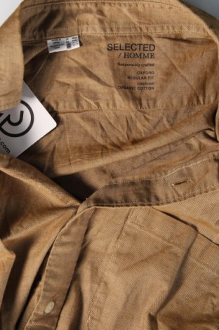 Herrenhemd Selected Homme, Größe M, Farbe Braun, Preis € 15,69