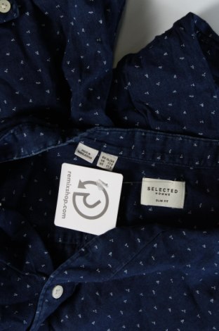 Herrenhemd Selected Homme, Größe L, Farbe Blau, Preis 14,27 €