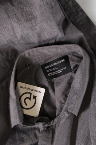 Мъжка риза Selected Homme, Размер M, Цвят Сив, Цена 22,55 лв.