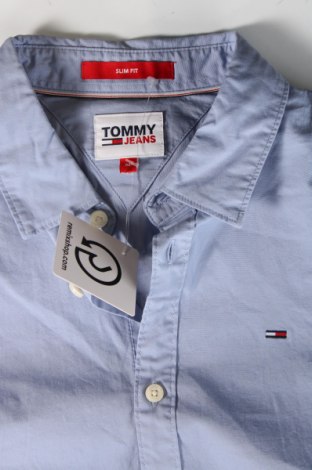 Ανδρικό πουκάμισο Tommy Jeans, Μέγεθος M, Χρώμα Μπλέ, Τιμή 76,08 €