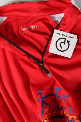 Мъжка тениска James & Nicholson, Размер XL, Цвят Червен, Цена 13,00 лв.