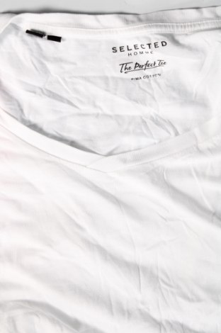 Ανδρικό t-shirt Selected Homme, Μέγεθος XL, Χρώμα Λευκό, Τιμή 8,66 €