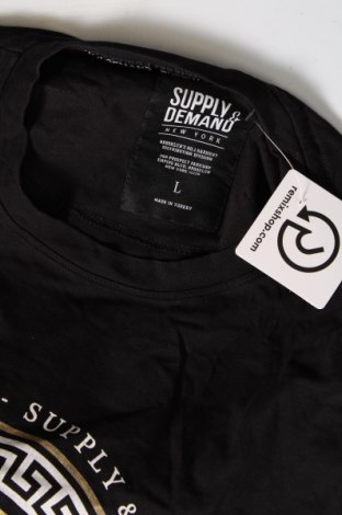 Мъжка тениска Supply & Demand, Размер L, Цвят Черен, Цена 14,00 лв.