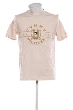 Męski T-shirt Tommy Hilfiger, Rozmiar S, Kolor Beżowy, Cena 130,99 zł