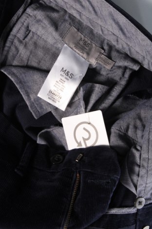 Ανδρικό κοτλέ παντελόνι Marks & Spencer, Μέγεθος L, Χρώμα Μπλέ, Τιμή 8,30 €