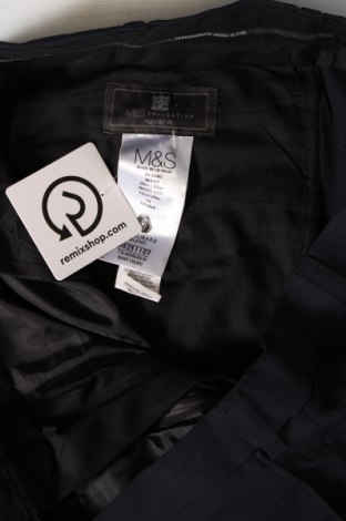 Pantaloni de bărbați Marks & Spencer, Mărime L, Culoare Albastru, Preț 18,99 Lei