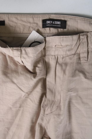 Мъжки панталон Only & Sons, Размер S, Цвят Бежов, Цена 11,60 лв.