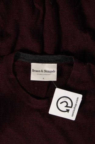 Pulover de bărbați Bruun & Stengade, Mărime L, Culoare Roșu, Preț 203,95 Lei
