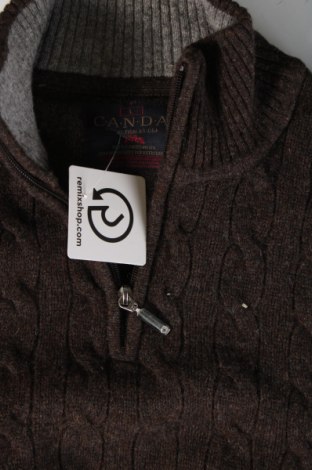 Мъжки пуловер Canda, Размер L, Цвят Кафяв, Цена 17,98 лв.