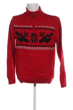 Ανδρικό πουλόβερ Chaps, Μέγεθος L, Χρώμα Κόκκινο, Τιμή 11,66 €