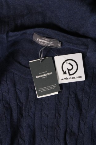 Ανδρικό πουλόβερ Dressmann, Μέγεθος 4XL, Χρώμα Μπλέ, Τιμή 35,72 €