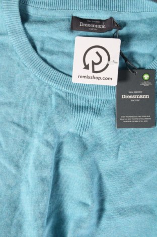 Мъжки пуловер Dressmann, Размер 5XL, Цвят Син, Цена 77,00 лв.