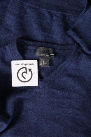Мъжки пуловер H&M, Размер M, Цвят Син, Цена 17,40 лв.